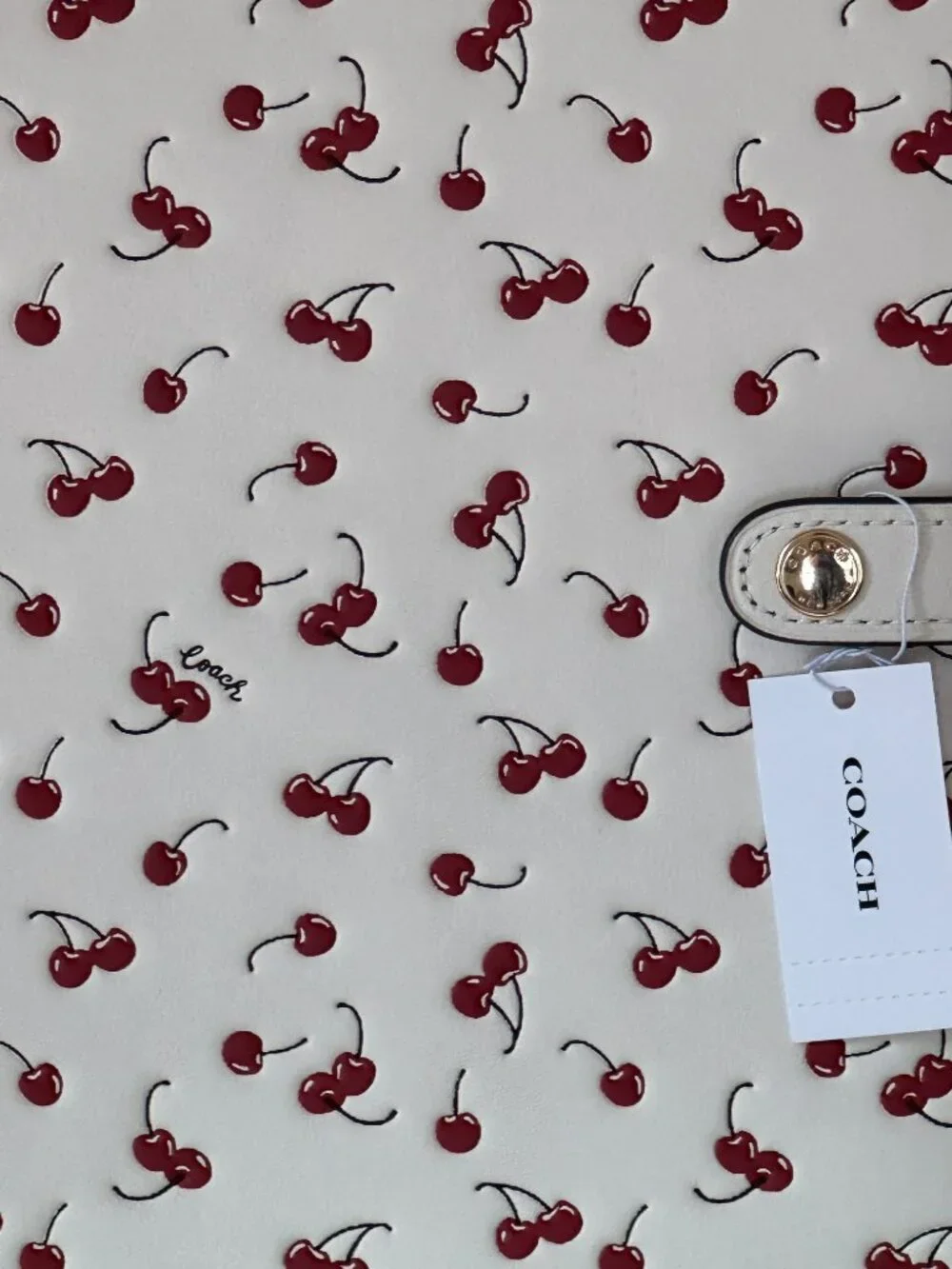 COACH NOTEBOOK with CHERRY PRINT :NWT  CHERRIES  CFA44